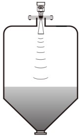 高頻雷達液位計錐形罐安裝示意圖