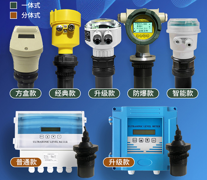 蓄水池超聲波液位計產品分類圖