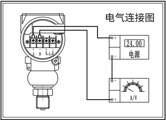 擴散硅壓力變送器接線圖