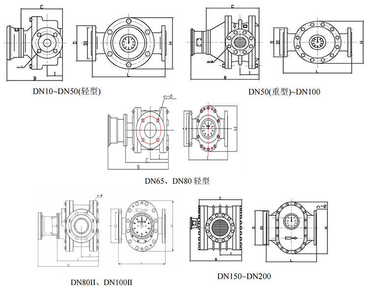 石蠟油流量計外形圖