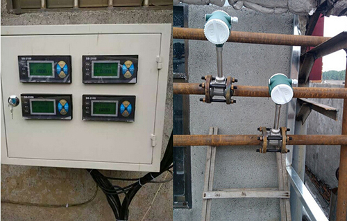 分體式壓縮空氣流量計現場安裝使用圖